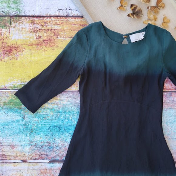 Anthro Chloe Oliver Berry Hill Ombre Dress Size M - Picture 3 of 8